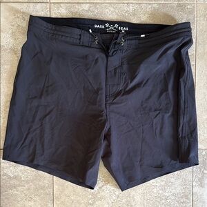 Classic Black Board Shorts for Swimming